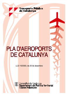 Portada del plan de aeropuertos de Catalunya (2003)